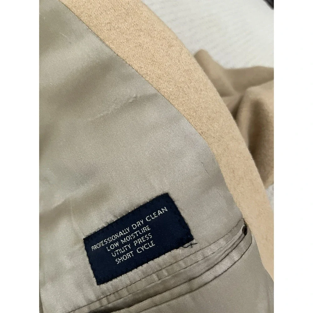 jos a bank men 100% camel hair sport blazer size 46L